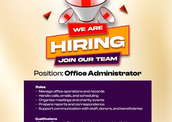 We’re Hiring: Office Administrator